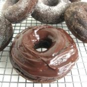 Chocolate Fudge Cake Doughnuts